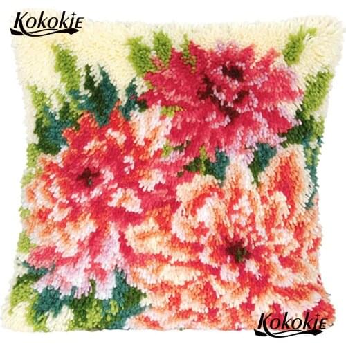 Latch hook rug 3d cushion blanket cross stitch throw pillow embroidery needlework sets Crocheting Rug Yarn Pillowcase