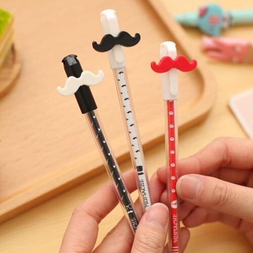 Creative Crystal Transparent Beard Neutral Pen Mustache Modeling Pen Primary And Secondary School Students Gift Prizes