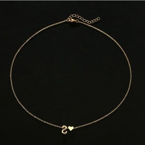Hot Sale Fashion Heart-shaped Torques Letter Name Jewelry for Women Accessories Girlfriend Gift Wholesale