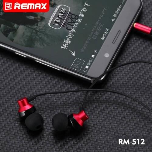 Original Remax 512 Earphone Wired Headset Noise Cancelling Fashion In-Ear Earphone For iPhone Xiaomi Mobile phone PS4
