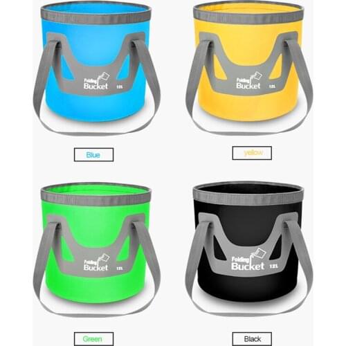 New 12L 20L Portable Bucket Water Storage Bag Storage Bag Folding Bucket Car Wash Bucket Waterproof Water Bag Fishing