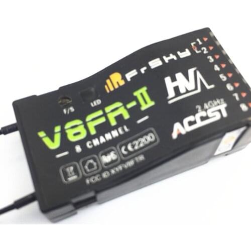 New FrSky V8FR-II Receiver 2.4G 8CH 8 Channels ACCST High Voltage Receiver HV Version with two antennas