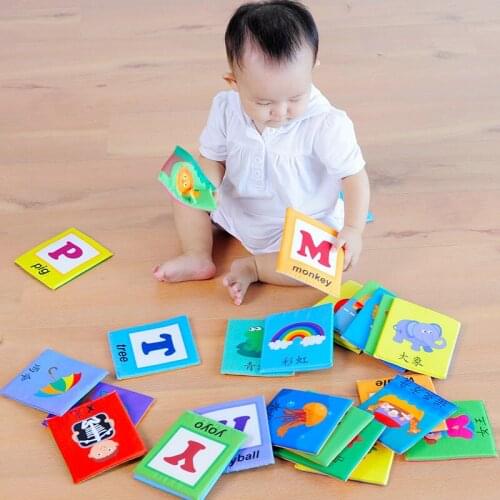 0-3 Years Old Baby Alphabet Learning Cloth Book Cognitive Film Can Not Tear Off Early Education Toys Baby Books