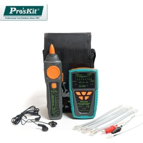 LED Indicator Anti-Interference Cable Tracker ProsKit MT-7029 Noise-Filtering NetworkPoE Toner & Probe Telephone Wire Tester