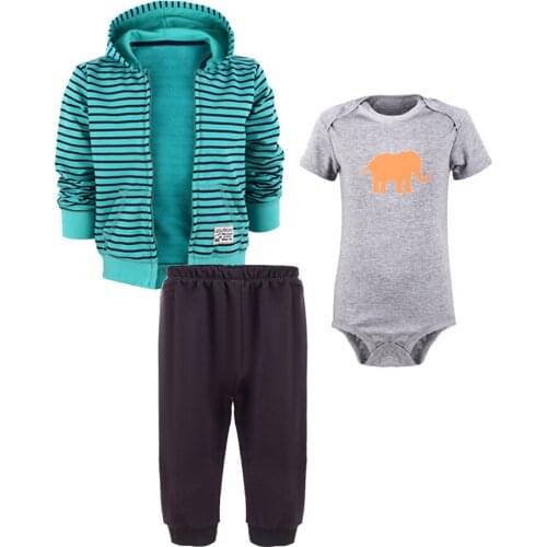 Comfortable Kids 3 Sets Autumn Sport Boyssweater 3 Pcs Soft Cotton Active Warm Cute Childrens Sweater Suit