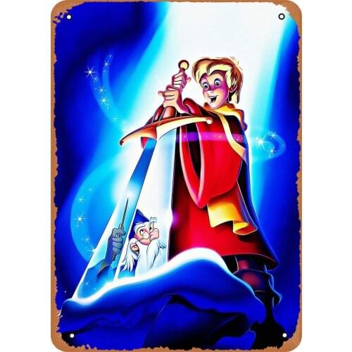 Vintage Metal Sign The Sword in The Stone 1 Vimomo 10-8x12 Inches Tin Sign for Home Bar Pub garage Decor Gifts