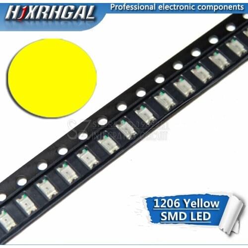 1pcs yellow 1206 SMD LED diodes light new and original hjxrhgal