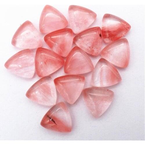 10Pcs 10x5mm Wholesale Red Cherry Quartz Triangle Cab Cabochon DIY Jewelry Accessories S167