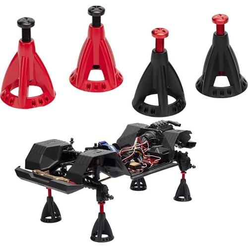 2pcs Metal 6T Jack Stand Adjustable Height Jack Stand for 1/10 SCX10 TRX Defender RC Car Toy Tools