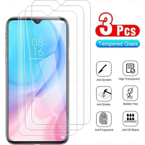3Pcs Protective Tempered Glass For Xiaomi 8 8 Lite Screen Protector For Xiaomi 9 Lite 10t lite CC9 CC9 E Phone Protection Film