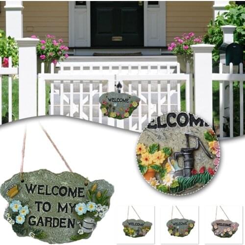 4 types of garden labels novelty garden decoration listing family garden entrance decoration 16*9 cm