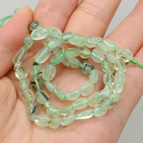 6-8mm Prehnite Freeform Beads Natural Stone Green Quartz Loose Spacer Beads For Jewelry Making DIY Charm Bracelet Necklace 14