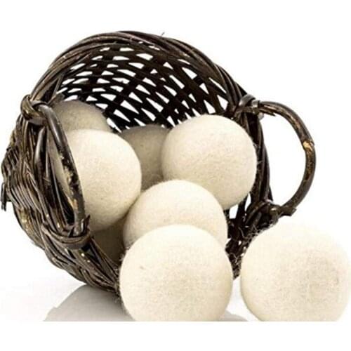 6Pcs/Pack Wool Dryer Balls Reusable Natural Organic Laundry Fabric Softener Ball Premium Washing Machine Laundry Clean Ball