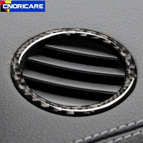 Car Instrument Air Conditioner Vent Circle Decoration Sticker Trim For Mercedes Benz GLE GLS ML GL Carbon Fiber Dashboard Decals