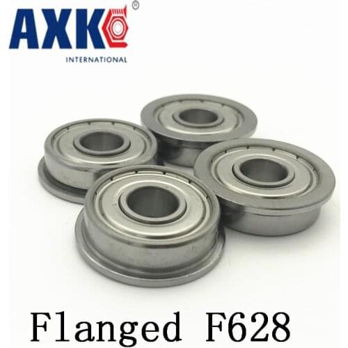 Axk F628zz Flange Bearing 8x24x8 Mm Abec-1 ( 10 Pcs ) Flanged F628 Z Zz Ball Bearings