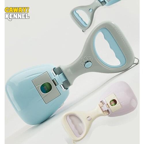 Cawayi Kennel Dogs Cats Pooper Scoopers Without Garbage Bag Outing Poop Pit Picker for Medium Large Dogs Pet Supplies D2179