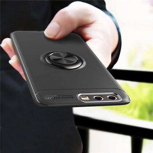 Huawei P 10 Lite Case P10 Plus Cover Silicone TPU Skin Cover for Huawei P10 Lite P10Lite Magnetic Car Holder Ring TPU Cases