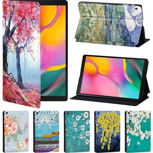 Tablet Case for Samsung Galaxy Tab S4 T830 T835 10.5"/S5e T725/S6 T865/S6 Lite 10.4" P610 P615/S7 T875 11" Painting Slim Cover