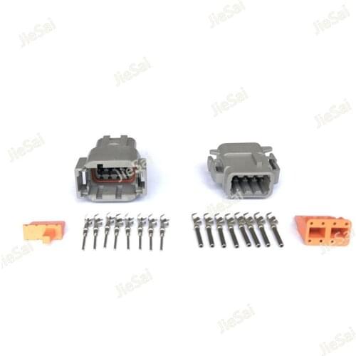 DUETSCH DTM 8 Pin Waterproof Plug Car Electrical Connector With Terminal And Seal DTM06-8S DTM04-8P/ATM04-8P