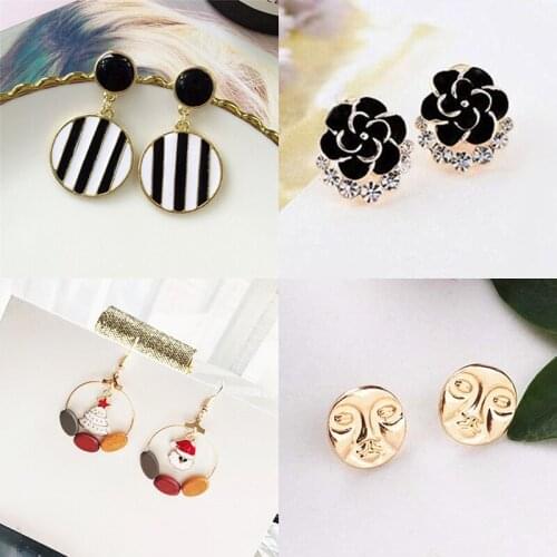 European and American big retro fashion jewelry earrings punk lion head design earrings Vintage round earrings wholesale price