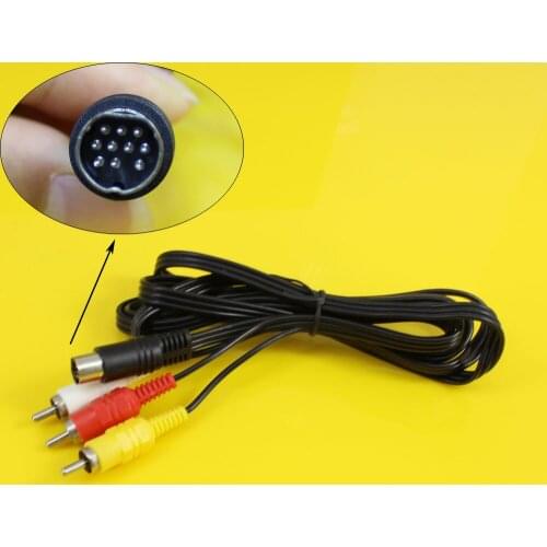 JCD 1pcs Nickle Plated AV RCA Audio Video Cable TV Lead Cable for SEGA SATURN Console Euro UK PAL