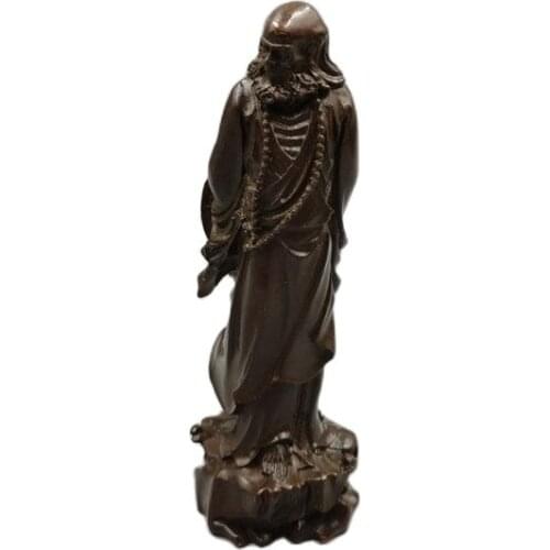 Chinese old Bronze statue of Pure copper Brass Bodhidharma