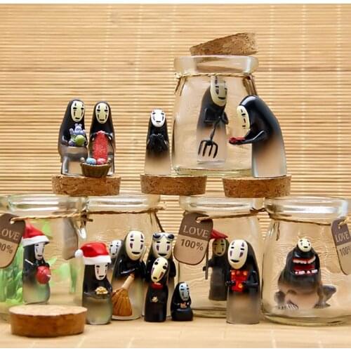 Miyazaki Hayao Anime Mononoke Hime Princess Mononoke Action Figures Dolls No Face Spirited Away Kaonashi for Kids Christmas Toys