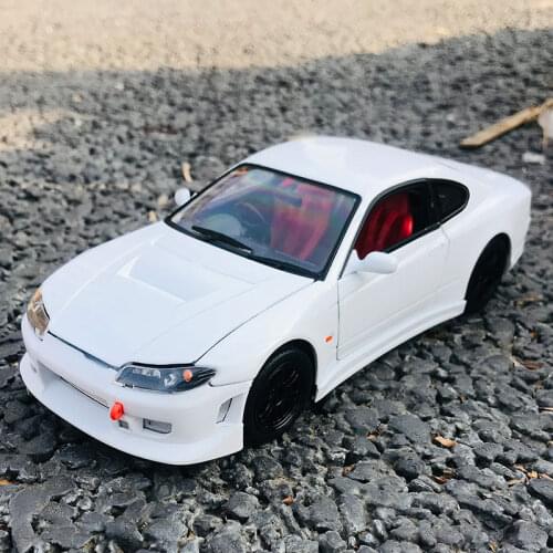 WELLY 1:24 Nissan Silvia S-15 regular white car model handicraft decoration collection toy tool gift die-casting alloy car model