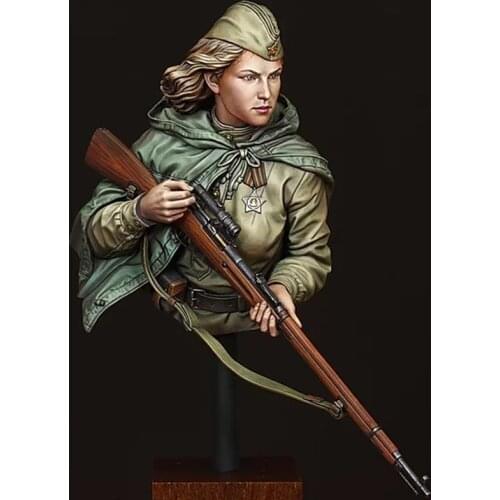 1/10 Resin Bust Building Kit Soviet Female Sniper