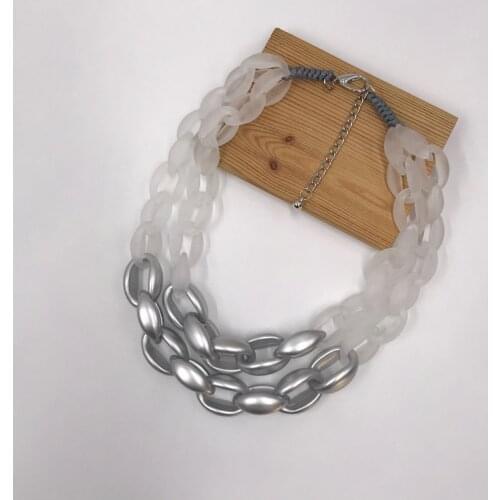 Kara&Kale Boho Fashion Jewelry Gothic Collar Layered Necklace Wax Cord Resin Links Earthy Collares Necklace Women Accessories