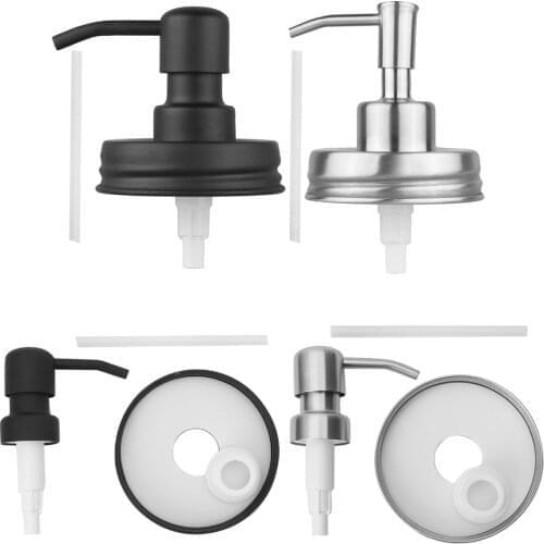 Premium Anti Rust Stainless Steel Mason Jar Soap Lotion Dispenser Lids DIY Mason Mouth Canning Jars Pump Head