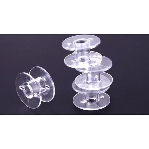 50Pcs/set Empty Bobbins Sewing Machine Spool Universal Plastic Transparent Empty Bobbins Spool for Threads Needlework Tool