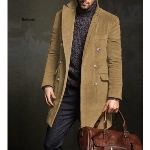 Мужские двубортные пальто Rebicoo China At AliExpress