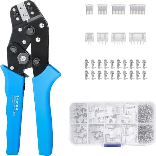 Herramienta de prensado SN-01BM XH2.54, con 2 P, 3 P, 4 P, 5 P, pin y kit de terminal de carcasa Alicates de AWG28-20 con conect