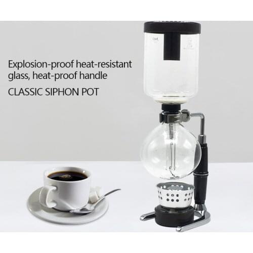 Alcohol Lamp Siphon Pot 3/5 serving coffee maker coffee maker high temperature resistant Glass Coffee Pot