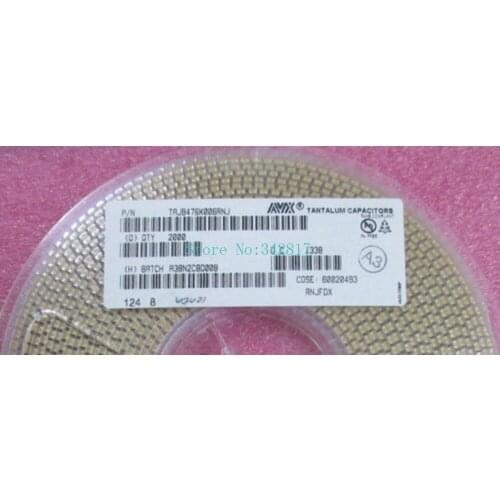 TAJB476K006RNJ CAP TANT 47UF 6.3V 10% 1210 Tantalum Capacitors Size B 100pcs