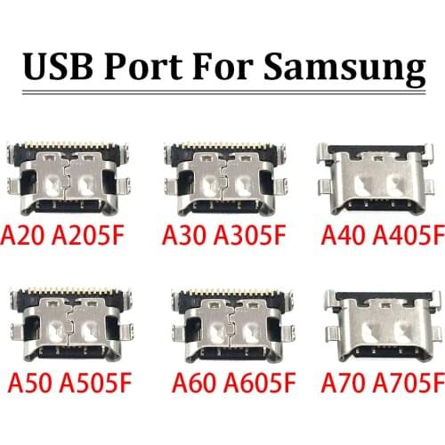 For Samsung A12 A10S A20S A30S A40 A50S A60 A70 A21S A11 A31 A41 A71 A51S A70S Micro USB Jack Connector Female Charging Socket