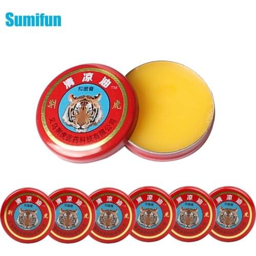 1/3/5/10Pcs Red Tiger Cool Oil Mint Cream Mosquito Bites Anti-Itching Relieve Dizziness Headache Muscle Pain Relief Ointment