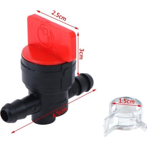 1 Set In-Line Straight Fuel Gas Shut Cut Off 1/4" Valve Petcock Motorcycle Cut Tackle Tool Parts