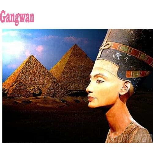 5d diy painting full square round drill diamond painting Queen of egypt mosaic embroidery diamond cross stitch home decoration