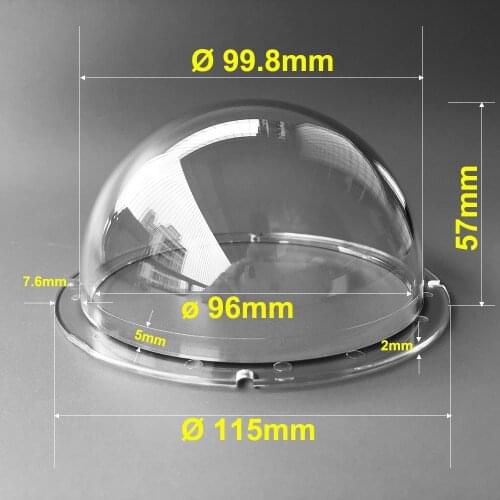 CCTV Security Surveillance Acrylic indoor Dome ip Camera Housing Cover keep lens clean 115x57mm Protect Case Antidust