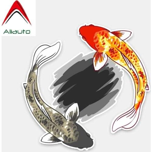 Aliauto Fashion Car Stickers Pretty Carp Exterior Accessories PVC Decal Cover Scratches for Volkswagen Audi Passat ,14cm*14cm