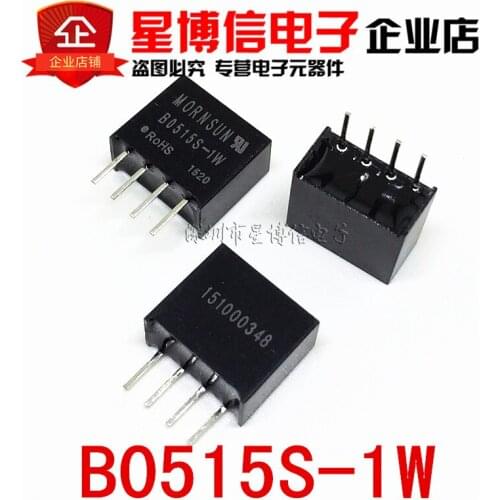 Free shipping 5pcs New original MORNSUN Isolated power module B0515S-1WR2 B0515S-1W B0515S SIP-4 DC-DC 5V turn 15V