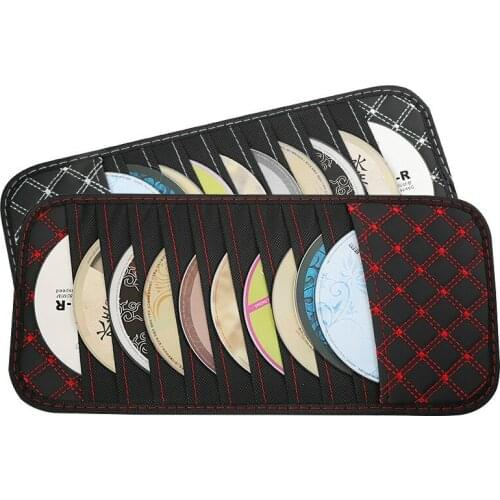 DVD Storage Case Car Sun Visor CD Disc Holder CD DVD Storage Pouch Bag Vehicle Organizer Auto Interior Accessories
