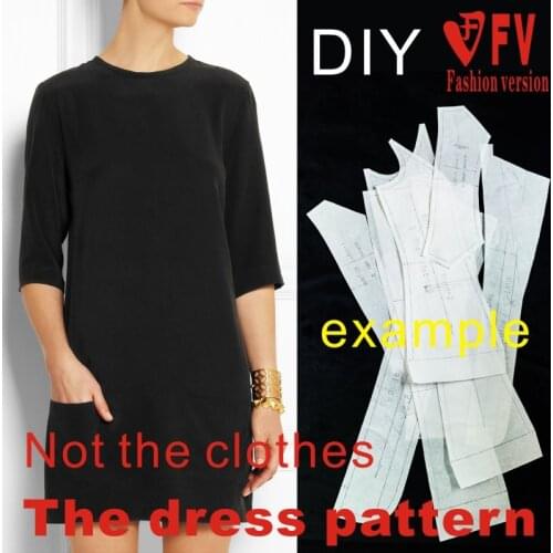 Clothing DIY The dress Dresses Sewing Pattern cutting drawing Womens Dress Sewing Template BLQ-59