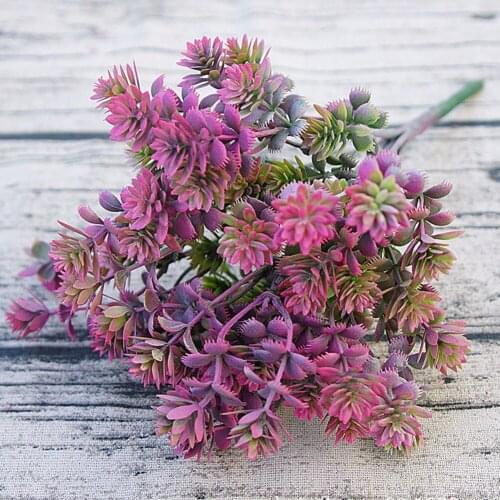 Eco-friendly Ornament Home Decor Landscape Party Flower Garden Wedding Fake Succulent Simulation Artificial Plant Fall Leaves