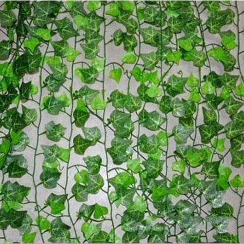 2.5m Artificial Flower Rattan Evergreen Cirrus Plastic Artificial Ivy Leaf Garland Plants Vine Fake Foliage Flowers Home Decor