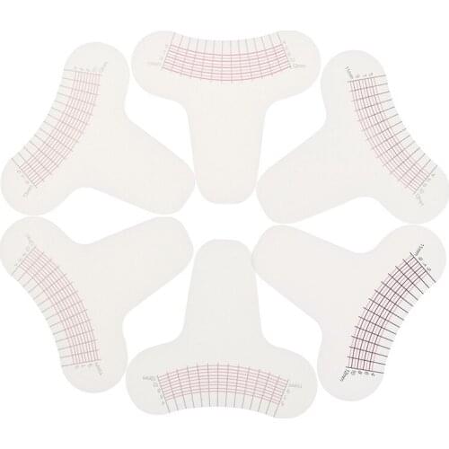 2/5/10 Pcs Eyebrow Stencils Ruler Eyelashes Length And Curling Degree Measure Ruler Tools