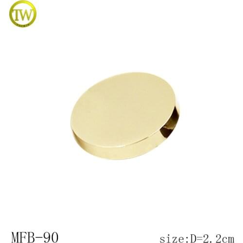 MFB90 Fashion round blank logo gold garment metal button metal sewing button
