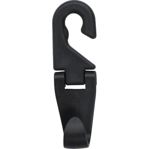 Multi Use Auto Fastener Clip Universal Car Back Seat Headrest Hanger Holder Hook For Bag Purse Cloth Grocery Storage 1PCS, black